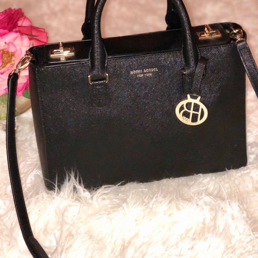 NWT Henri Bendel Satchel Bag  W 57th Turnlock - Picture 2 of 10